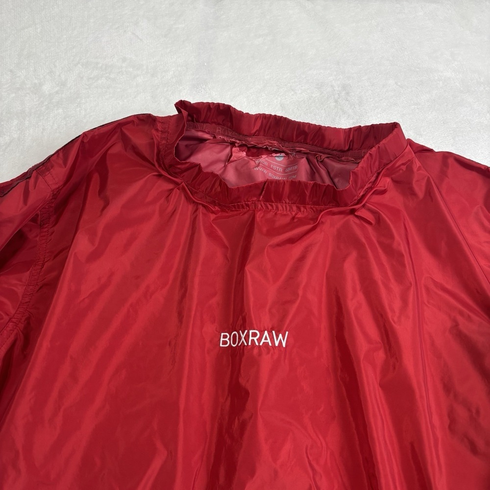 BOXRAW Sauna Suit Red Pullover Long Sleeve Sweatshirt Men's Large Activewear - Picture 3 of 9